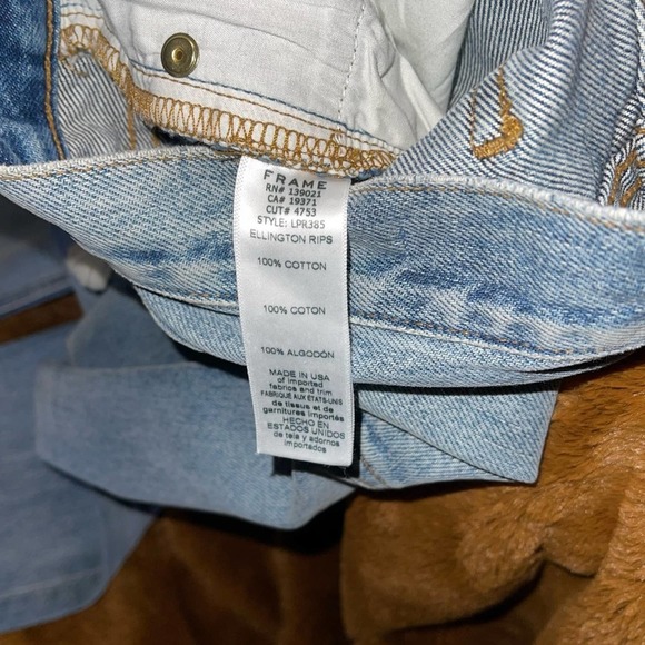 Frame Denim Le Piper Jean Ellington Rips Cropped Jeans - Picture 12 of 13